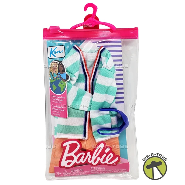 Barbie Fashions Ken Mint Striped Cardigan Outfit Set 2021 Mattel HBV39