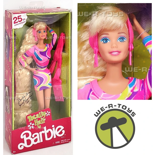 25th Anniversary Totally Hair Barbie Doll 2016 Mattel DWF49 Carol Spencer Signed