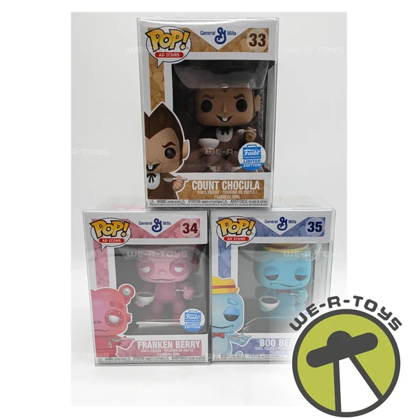 Funko Pop! Ad Icons General Mills Lot of 3 Count Chocula Franken Berry Boo Berry