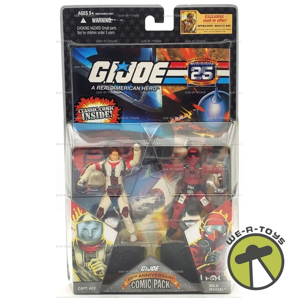 GI Joe Capt. Ace & Wild Weasel Action Figure Set 2007 Hasbro #64875