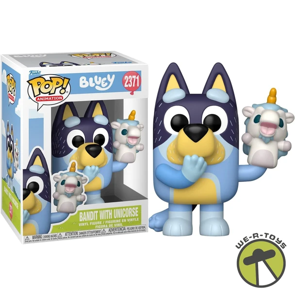 Funko Pop Bluey Bandit with Unicorse Vinyl Figure #2371