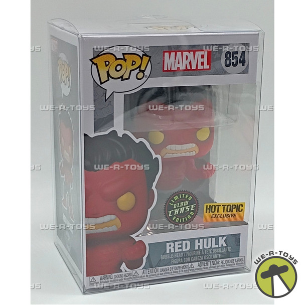 Funko Pop! Marvel Red Hulk Vinyl Figure Limited Edition Glow Chase 854