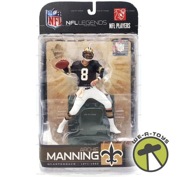 NFL Legends Archie Manning Action Figure New Orleans Saints 2009 McFarlane 80364