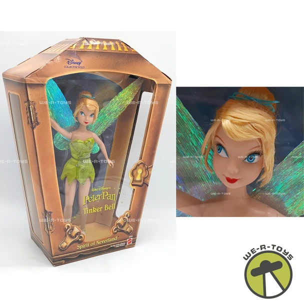 Disney Collector Tinker Bell Doll Peter Pan Spirit of Neverland 2001 Mattel