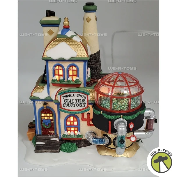 Department 56 Twinkle Brite Glitter Factory North Pole Series Lighted Building