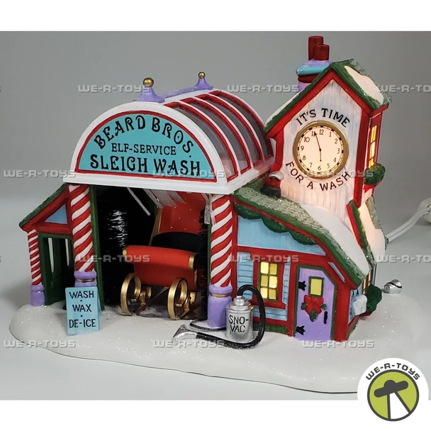 Department 56 Beard Bros. Sleigh Wash North Pole Series Lighted Building