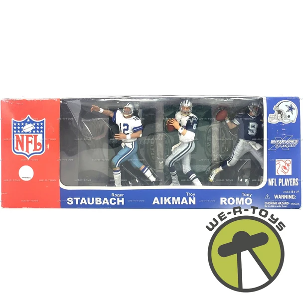 NFL Dallas Cowboys Quarterback 3-Pack Action Figures 2007 McFarlane Toys #92522