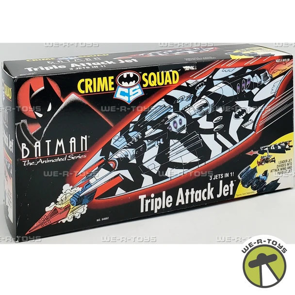 Batman the Animated Series Triple Attack Jet 3 in 1 Vehicle 1995 Kenner 64662