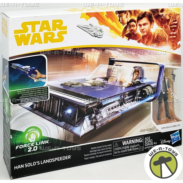 Star Wars Force Link 2.0 Han Solo's Landspeeder Vehicle and Figure Hasbro 60976