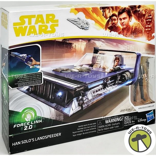 Star Wars Force Link 2.0 Han Solo's Landspeeder Vehicle and Figure Set E1263