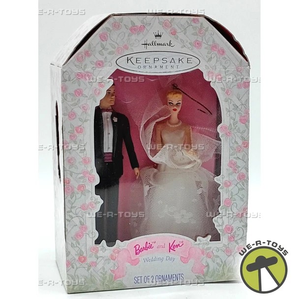 Barbie and Ken Wedding Day Ornaments Hallmark Keepsake
