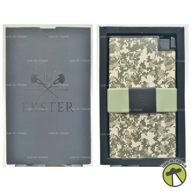 Ekster Aluminum Cardholder Wallet - Fits 12 Cards (Digital Green, Camo)