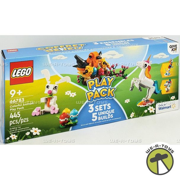 LEGO 3 in 1 Colorful Animals Play Pack 445 Piece Building Set 66783