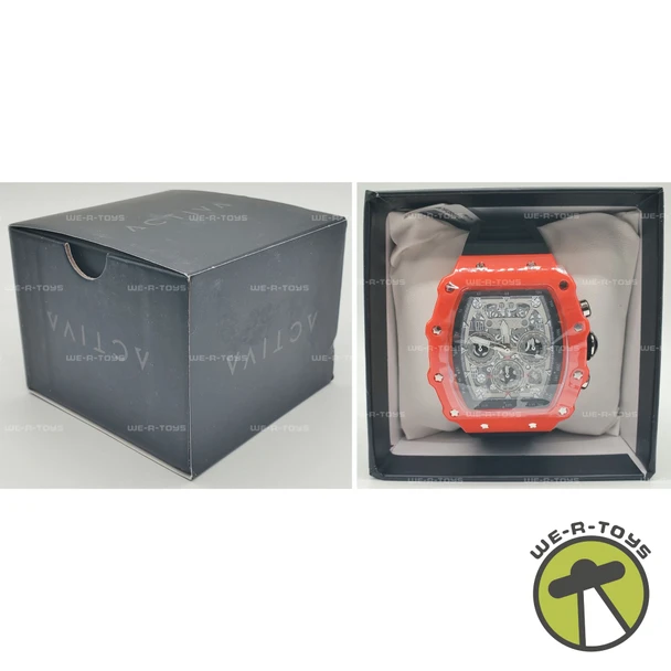 Activa X Invicta Men's Watch - 44.3mm, Black/Red, Skeleton Dial (ACW2305-020)