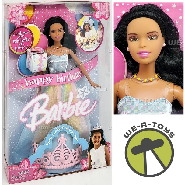 Happy Birthday Barbie Doll with Birthday Tiara AA 2005 Mattel J1786