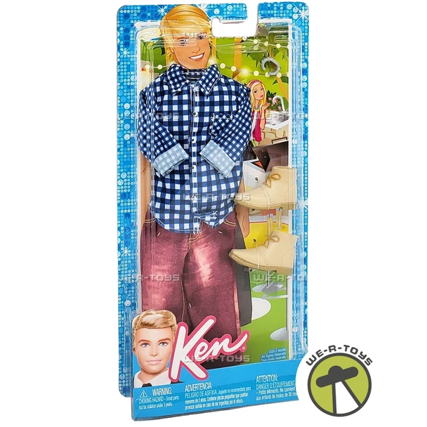 Barbie Ken Plaid Fashion Doll Outfit 2012 Mattel X7852