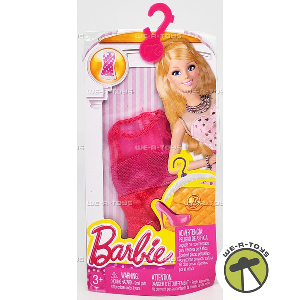 Barbie Fashions Color Block Dress Red 2014 Mattel CFX68