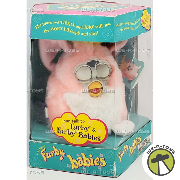 Electronic Furby Babies Toy Pink and White 1999 Tiger Electronics Hasbro 01250