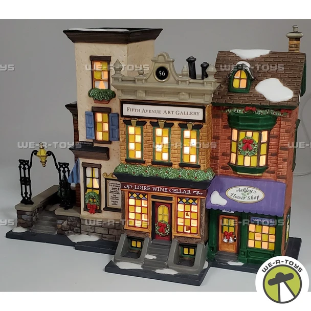 Department 56 5th Avenue Shoppes Christmas in the City Series Porcelain Building