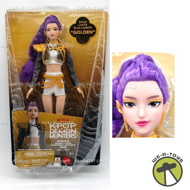 Kpop Demon Hunters HUNTR/X Rumi Golden Singing Doll