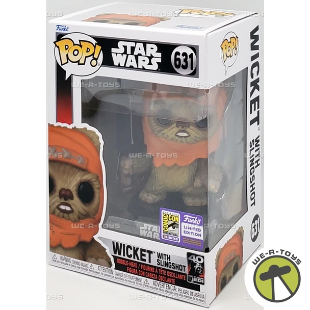 Funko POP Star Wars Wicket with Slingshot 631 Vinyl Bobble Head Figure