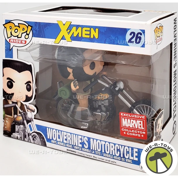 Funko POP Rides X-Men Wolverine's Motorcycle 26 Vinyl Bobble Head Figure