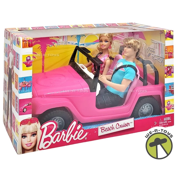 Beach Cruiser Vehicle with Barbie and Ken Dolls 2010 Mattel V0834
