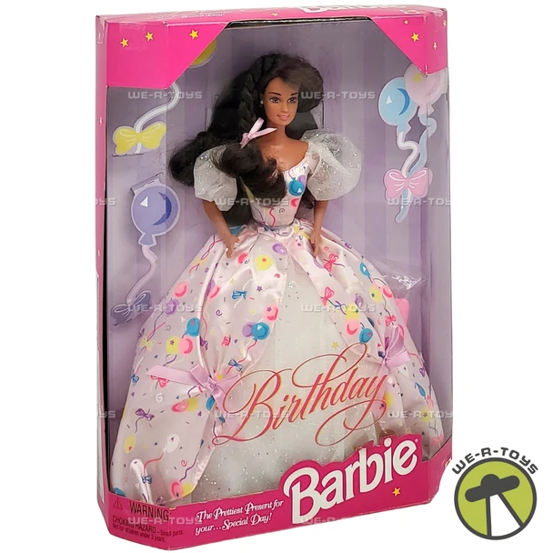 Birthday Barbie Doll Brunette The Prettiest Present For You 1996 Mattel 16000