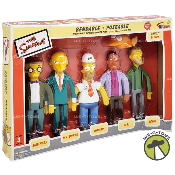 The Simpsons Bendable Poseable Springfield Nuclear Power Plant Figures