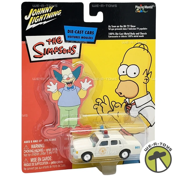 The Simpsons Johnny Lightning Chief Wiggum's Police Cruiser Die Cast 38001