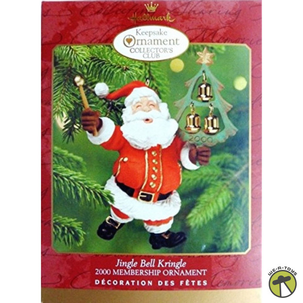 Hallmark 2000 Jingle Bell Kringle Keepsake Collector's Club Brass Bell