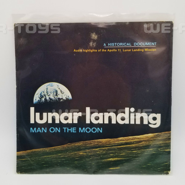 Lunar Landing Man on the Moon Album 45 RMP Vinyl Record Historical Document USED