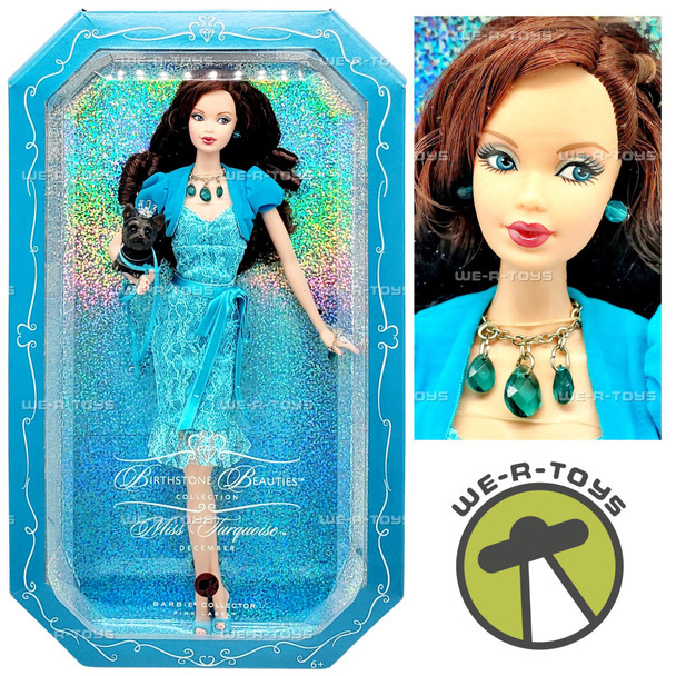 Miss Turquoise Barbie Doll December Birthstone Beauties Collection Pink Label