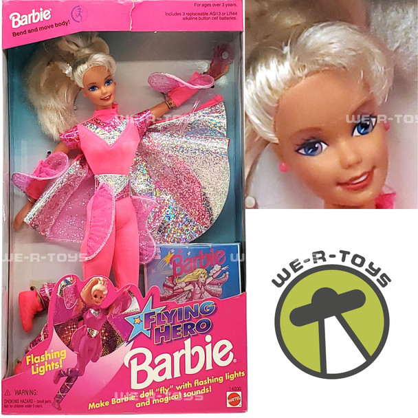 Flying Hero with Lights & Sounds Barbie Doll 1995 Mattel 14030 NRFB