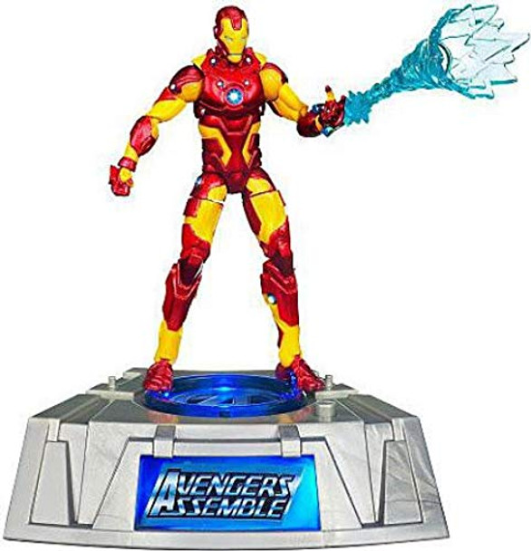 Marvel Universe Comic Series Figure With Light Up Base Iron Man Hasbro