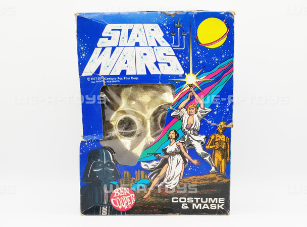 Star Wars C3PO Costume & Mask Ben Cooper Golden Robot Child Sz. 8-10 Medium 1977