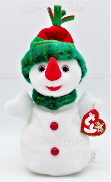 Ty Beanie Baby Christmas Jingle Beanie Snowgirl 8.5 inch Plush New with Tag