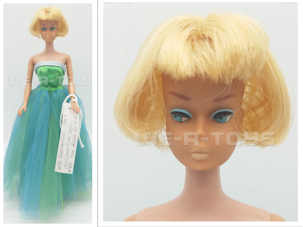 Barbie 1965 American Girl #1070 Prom Dress #951 Around The Clock 1965 USED