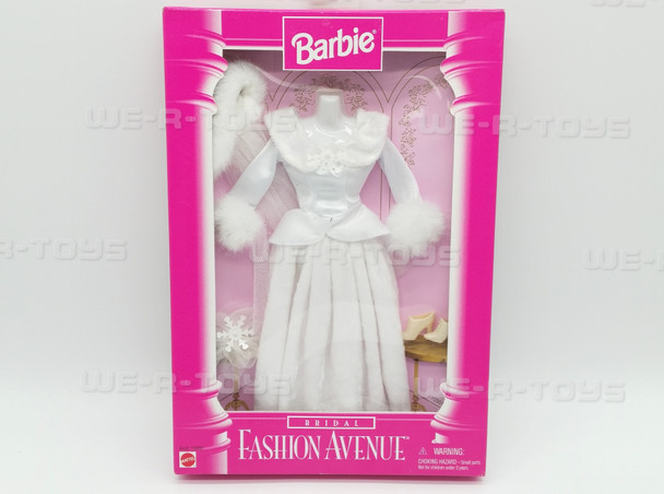 Barbie Fashion Avenue 1996 Bridal #15897 White Velvet Gown & Fur NRFB