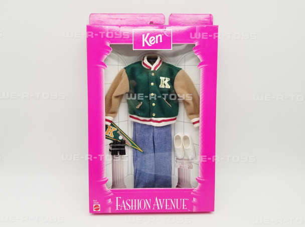 Barbie Fashion Avenue #18099 Ken Fashions Outfit Varsity Jacket & Jeans NRFB
