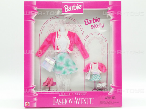 Barbie Fashion Avenue Matchin" Styles 17292 Pink Velvet Jackets Print Skirts NIB