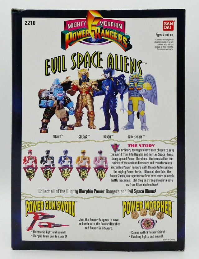 Mighty Morphin Power Rangers Evil Space Aliens Baboo Figure 1993 Bandai ...