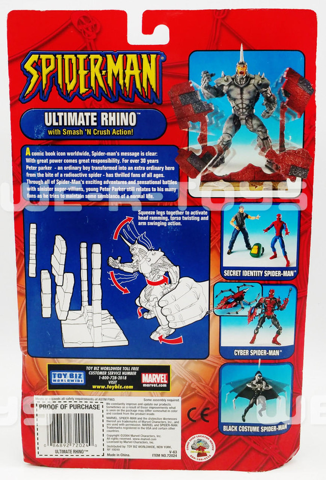 Marvel's Spider-Man Ultimate Rhino Action Figure Toy Biz 2004 #72024 ...
