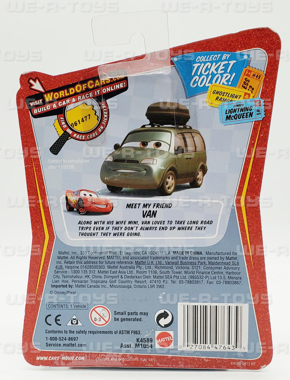 Mater Rama Disney Pixar Cars World of Cars Brand New Mater #19 Mattel Race O'Rama ...
