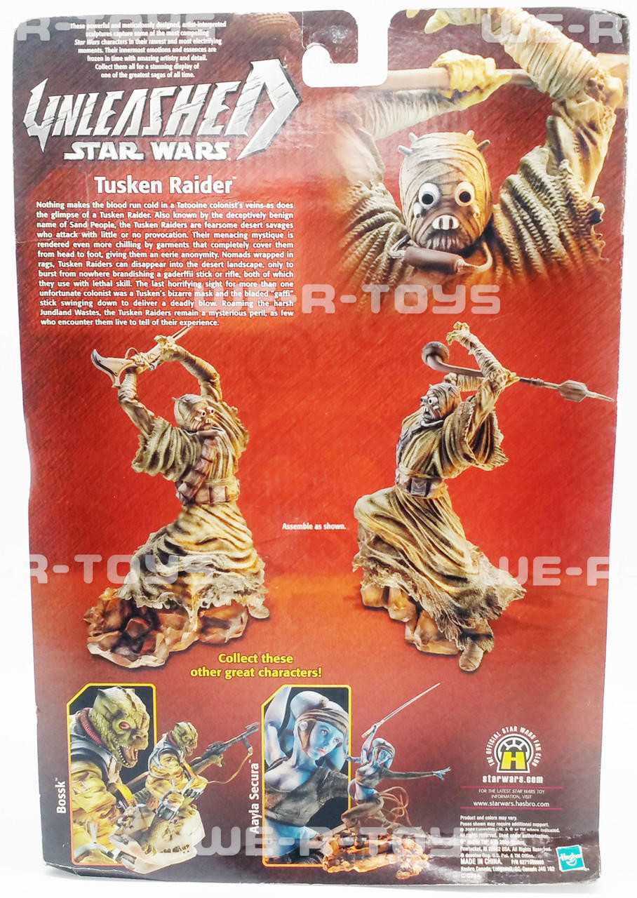 Action Figure Star Wars Unleashed - Tusken Raider Di Hasbro, 17,8 Cm, Con Base E 2 Armi, Da Collezione