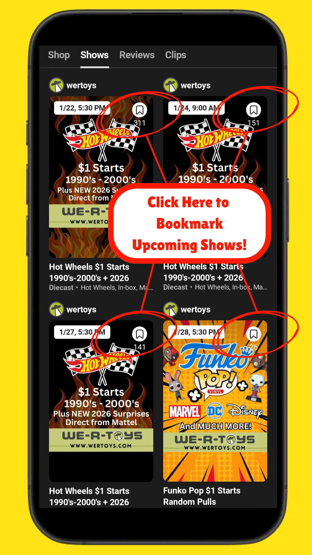 We-R-Toys Live Whatnot Auctions