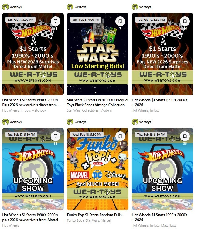 We-R-Toys Live Whatnot Auctions