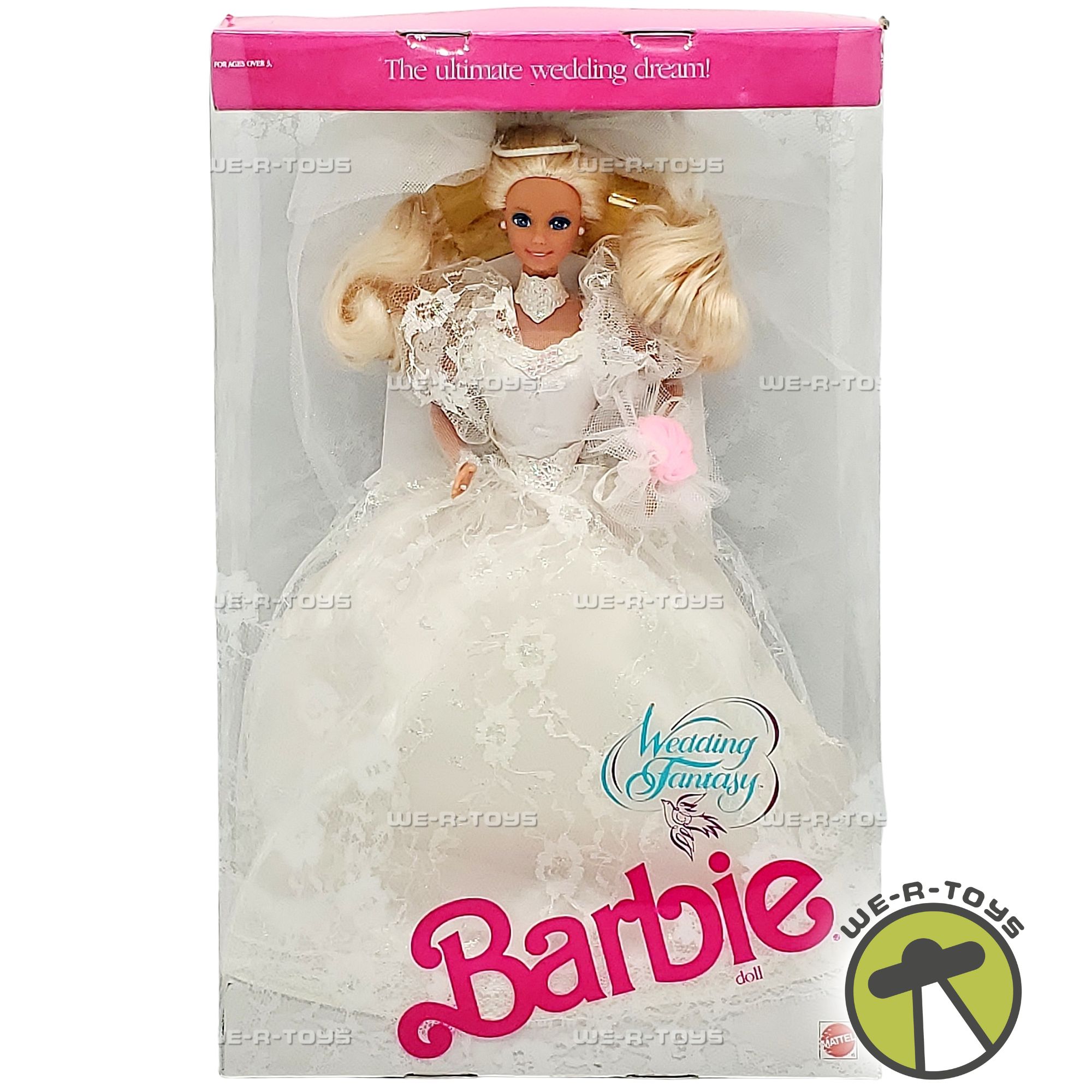 Barbie Wedding Party Porcelain Doll Wedding Gown Mattel 1989
