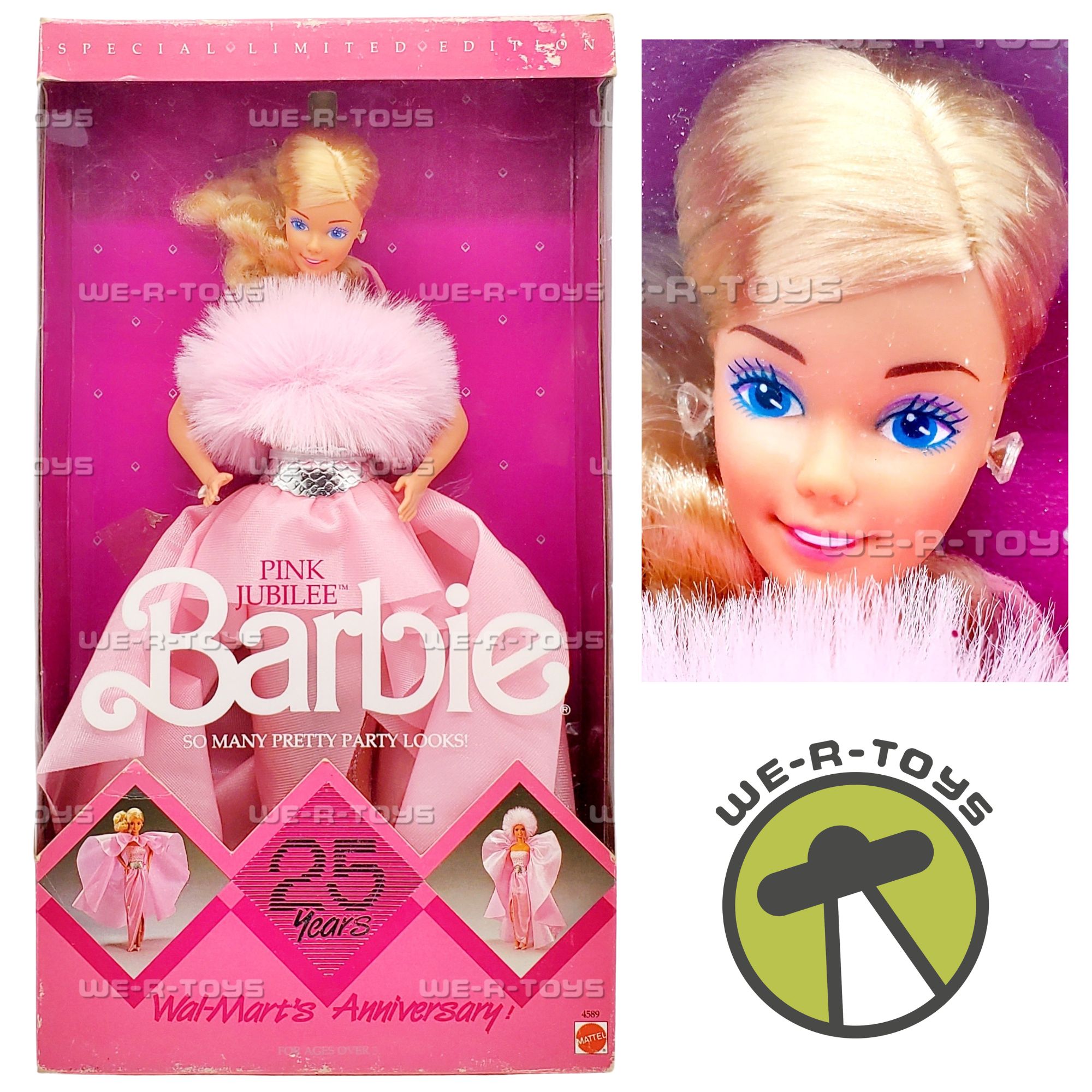 Pink Jubilee Barbie Doll Blonde 25th Anniversary 1987 Mattel No