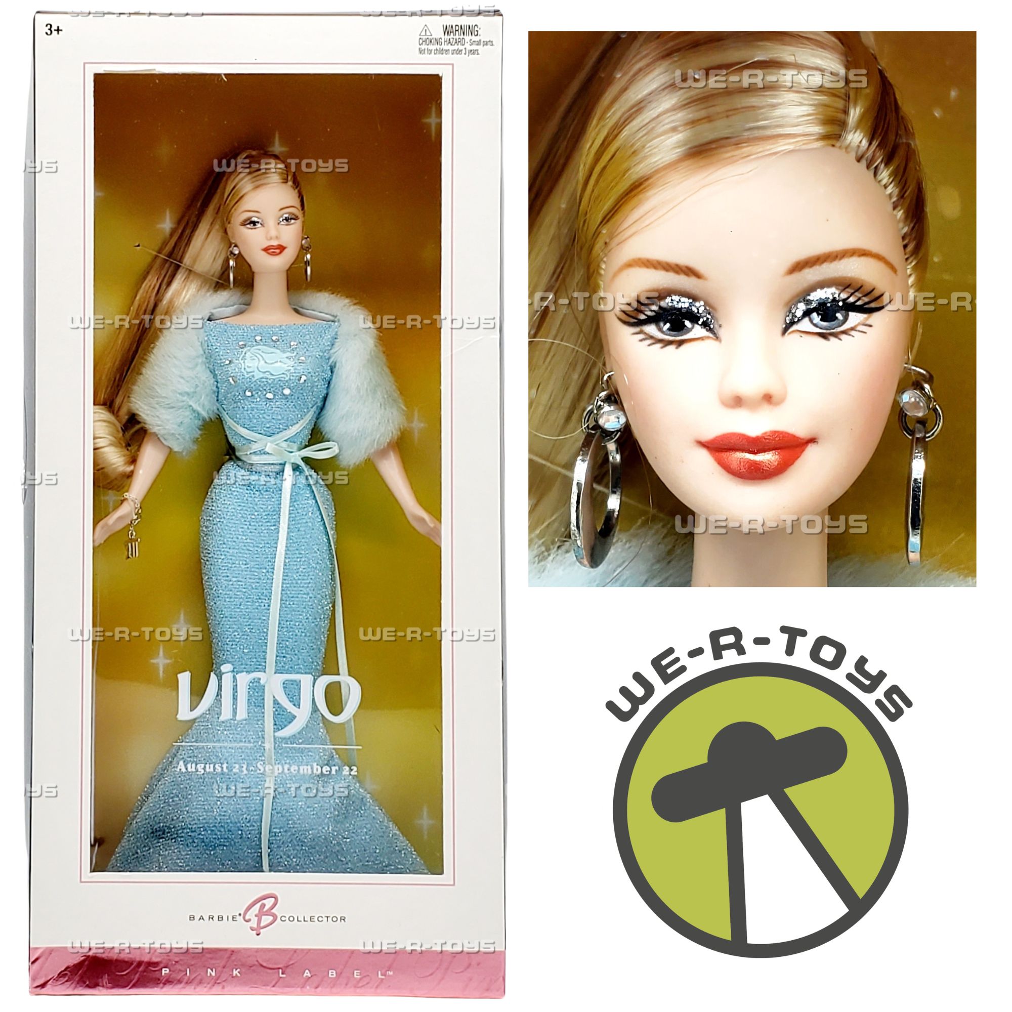Virgo Barbie Doll The Zodiac Collection Pink Label 2004 Mattel C3823